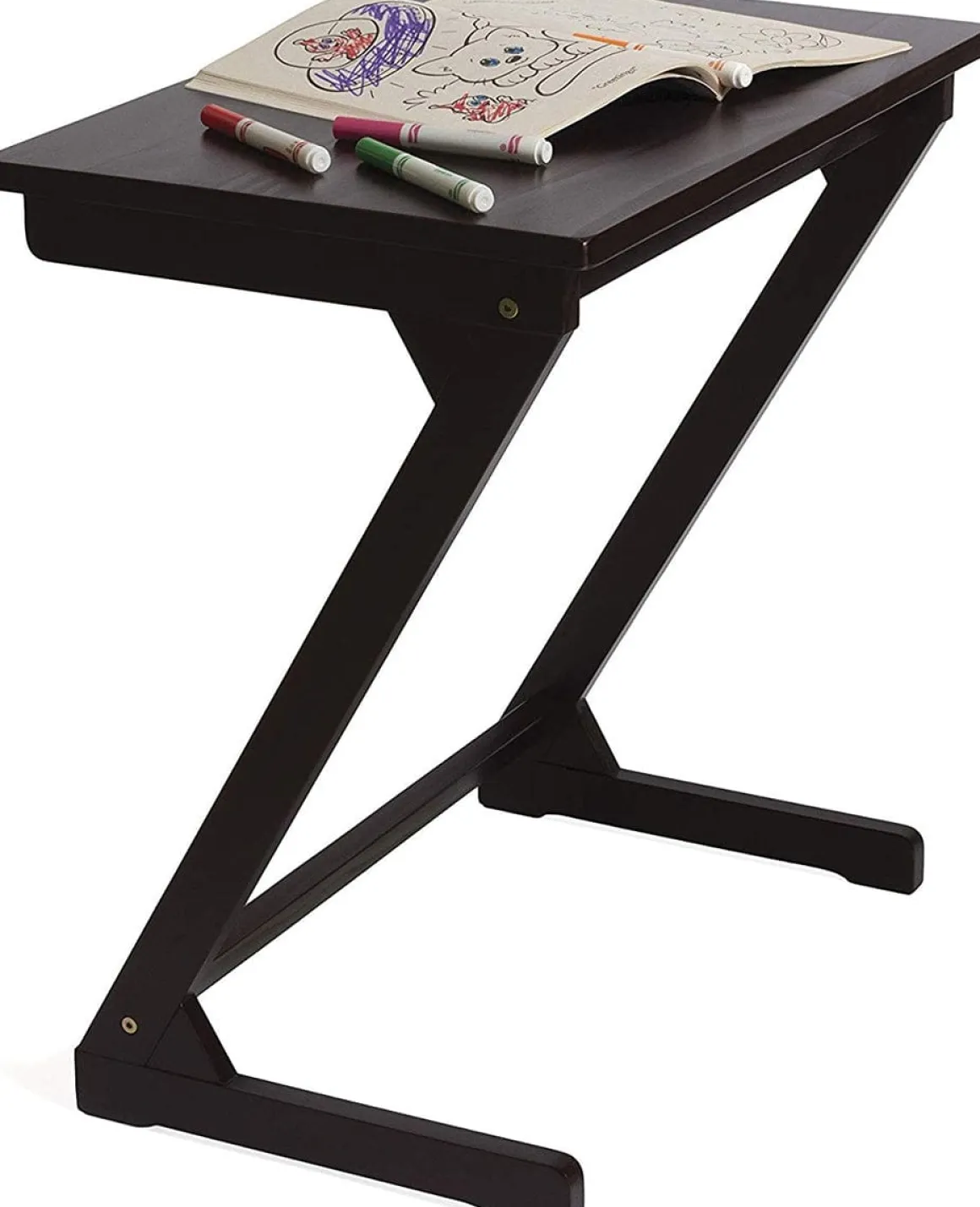 Lipper International Wooden Zig Zag Table - Espresso