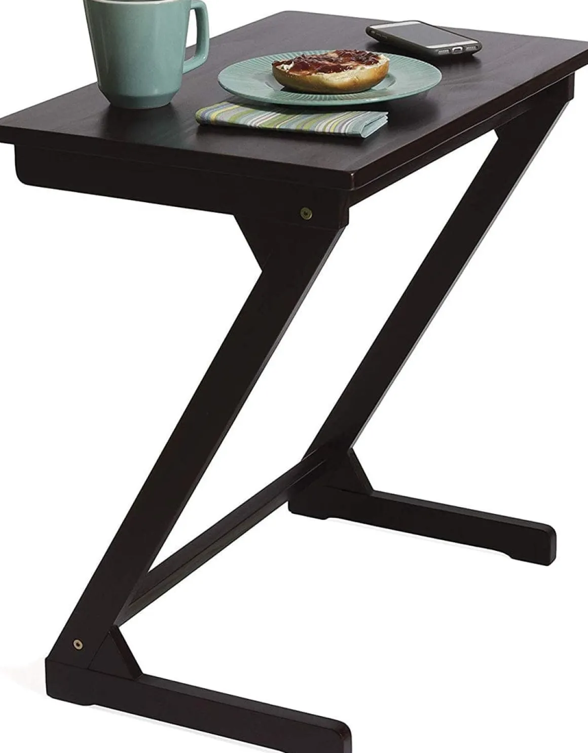 Lipper International Wooden Zig Zag Table - Espresso