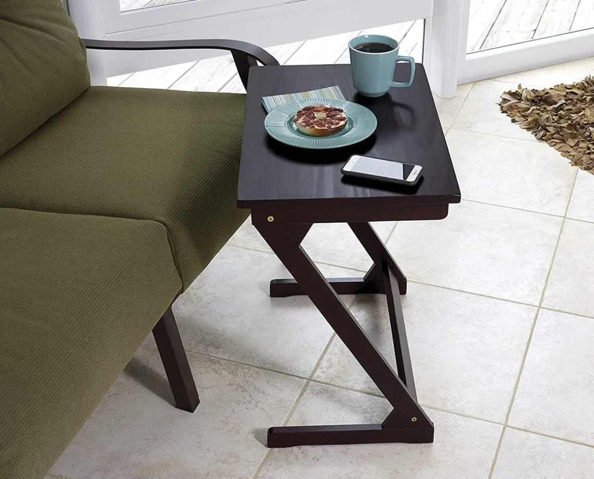 Lipper International Wooden Zig Zag Table - Espresso