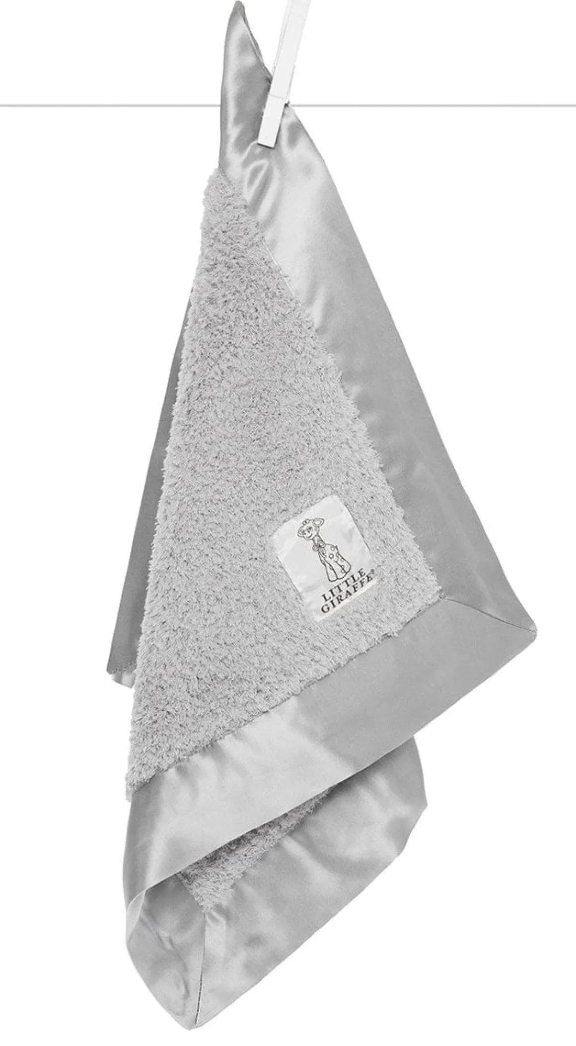Little Giraffe Chenille Blanky - Silver