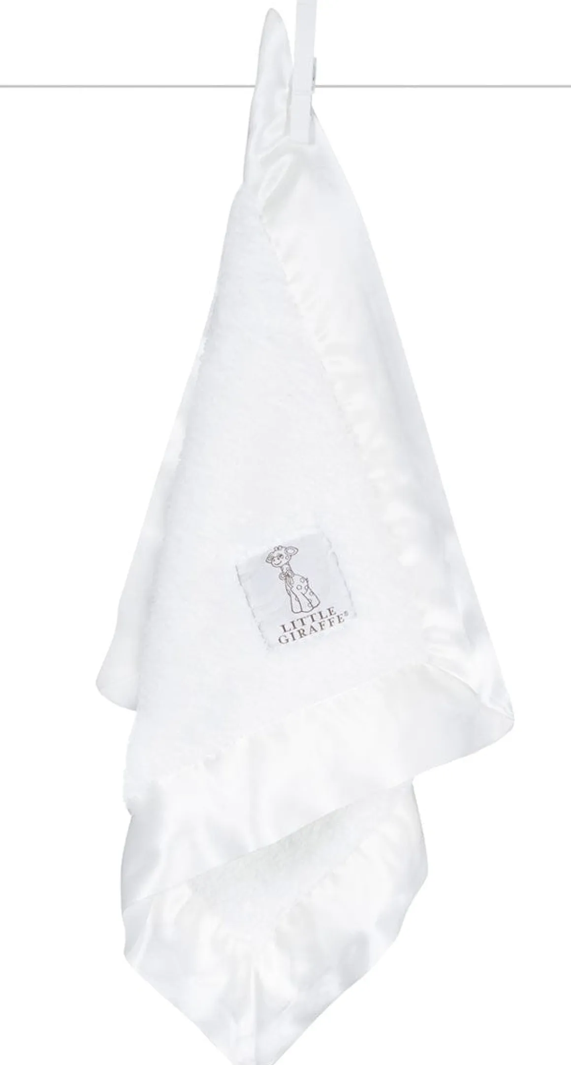 Little Giraffe Chenille Blanky - White