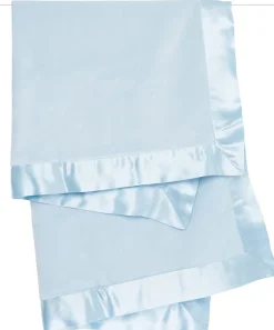 Little Giraffe Velvet Deluxe Baby Blanket - Blue