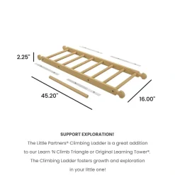 Little Partners Climbing Ladder - Soft White / Natural (Unassembled)