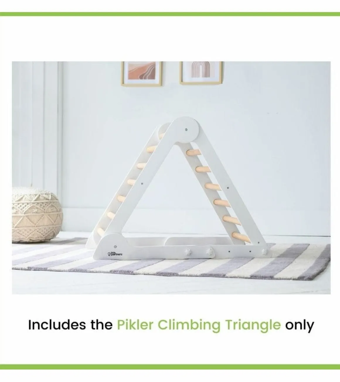 Little Partners Learn N Climb Triangle - Soft White / Natural (Unassembled)