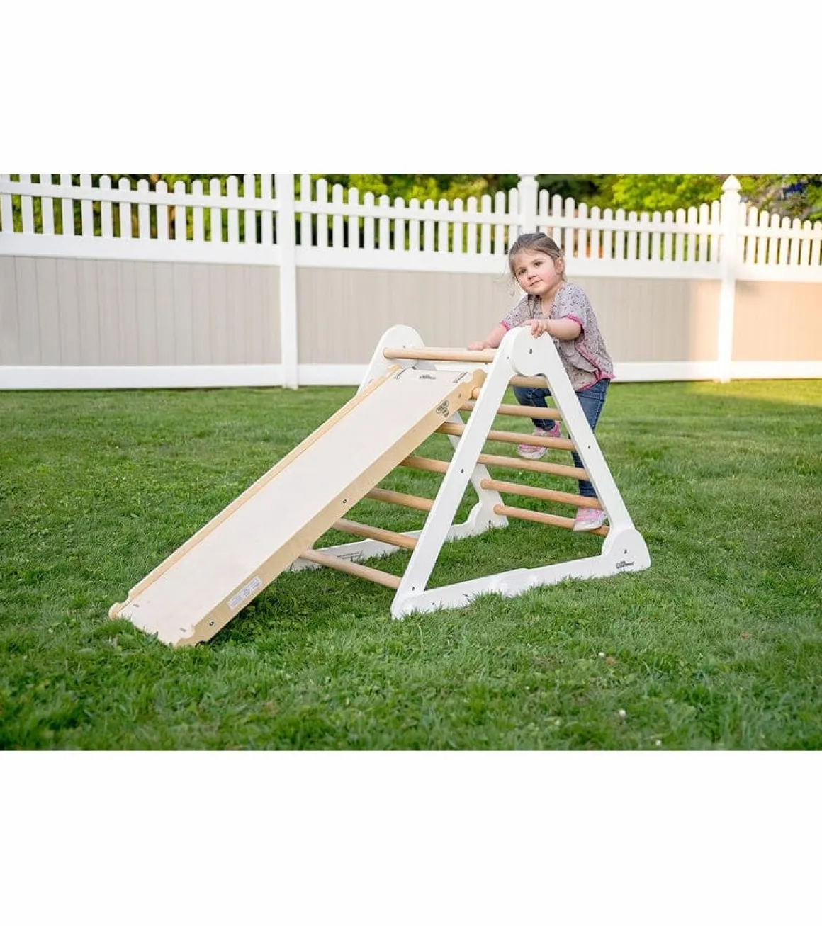 Little Partners Learn N Climb Triangle - Soft White / Natural (Unassembled)