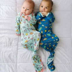 Little Sleepies Bamboo Viscose Infant Knotted Gown - Pool Party