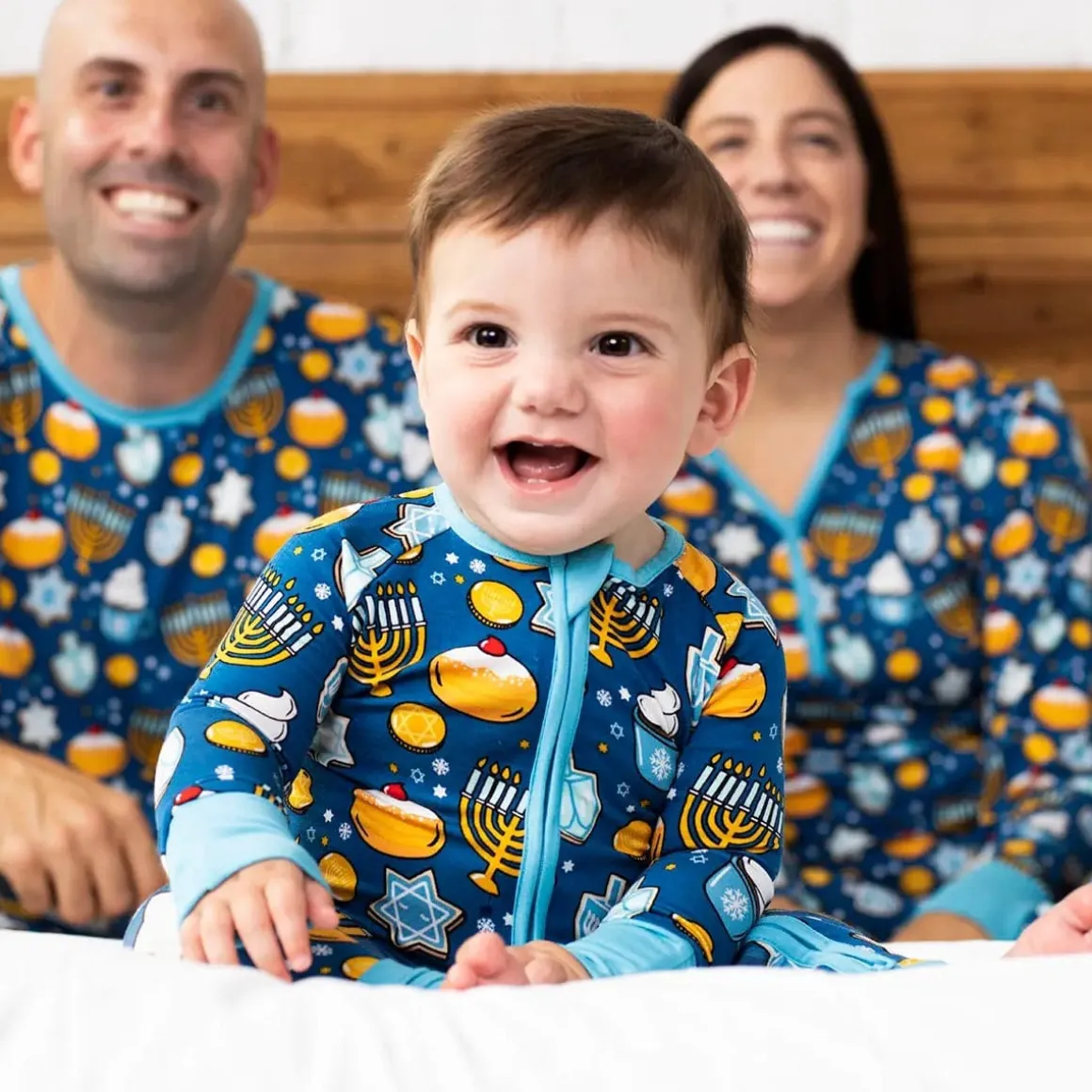 Little Sleepies Bamboo Viscose Zippy - Hanukkah Sweets, 0 - 3 months