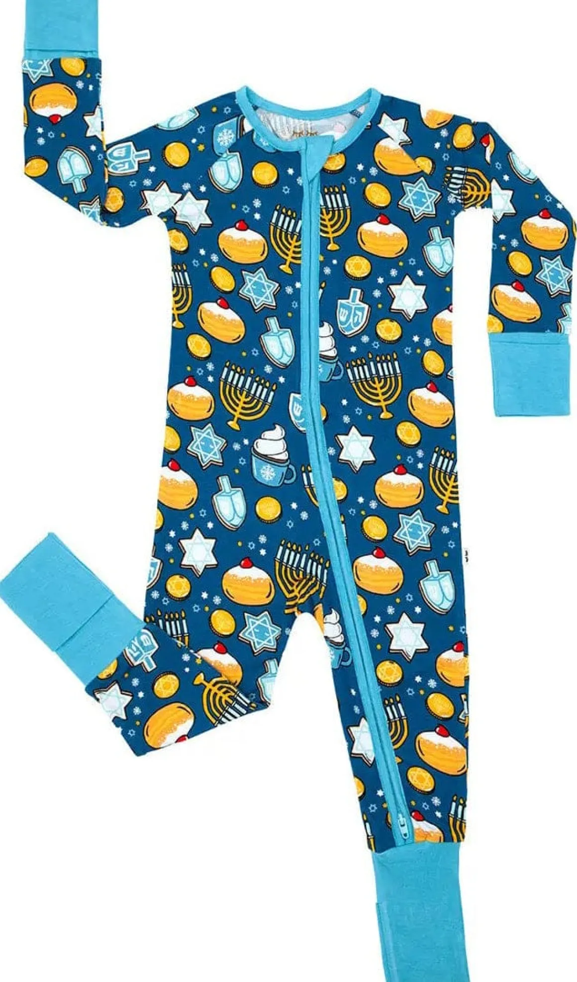 Little Sleepies Bamboo Viscose Zippy - Hanukkah Sweets, 6 - 12 months