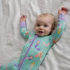 Little Sleepies Bamboo Viscose Zippy - Mermaid Magic, 3 - 6 months