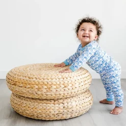 Little Sleepies Two-Piece Bamboo Viscose Pajama Set - Blue Rainbows, 12 - 18 months