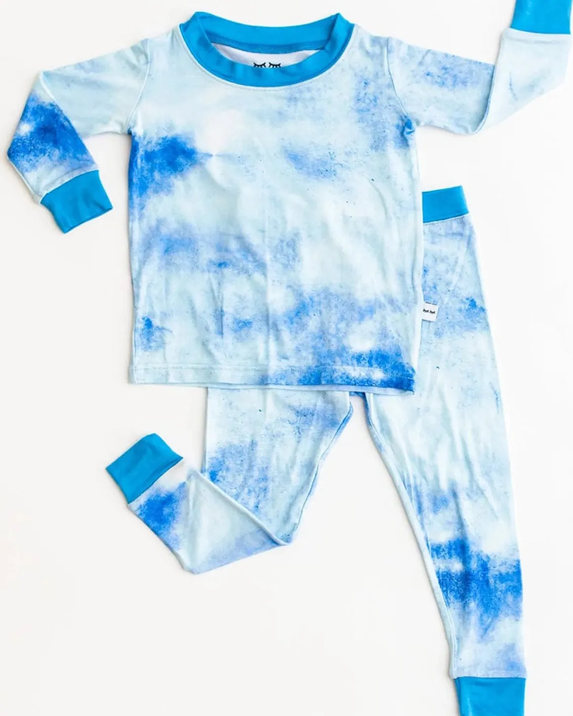 Little Sleepies Two-Piece Bamboo Viscose Pajama Set - Blue Watercolor, 18 - 24 months