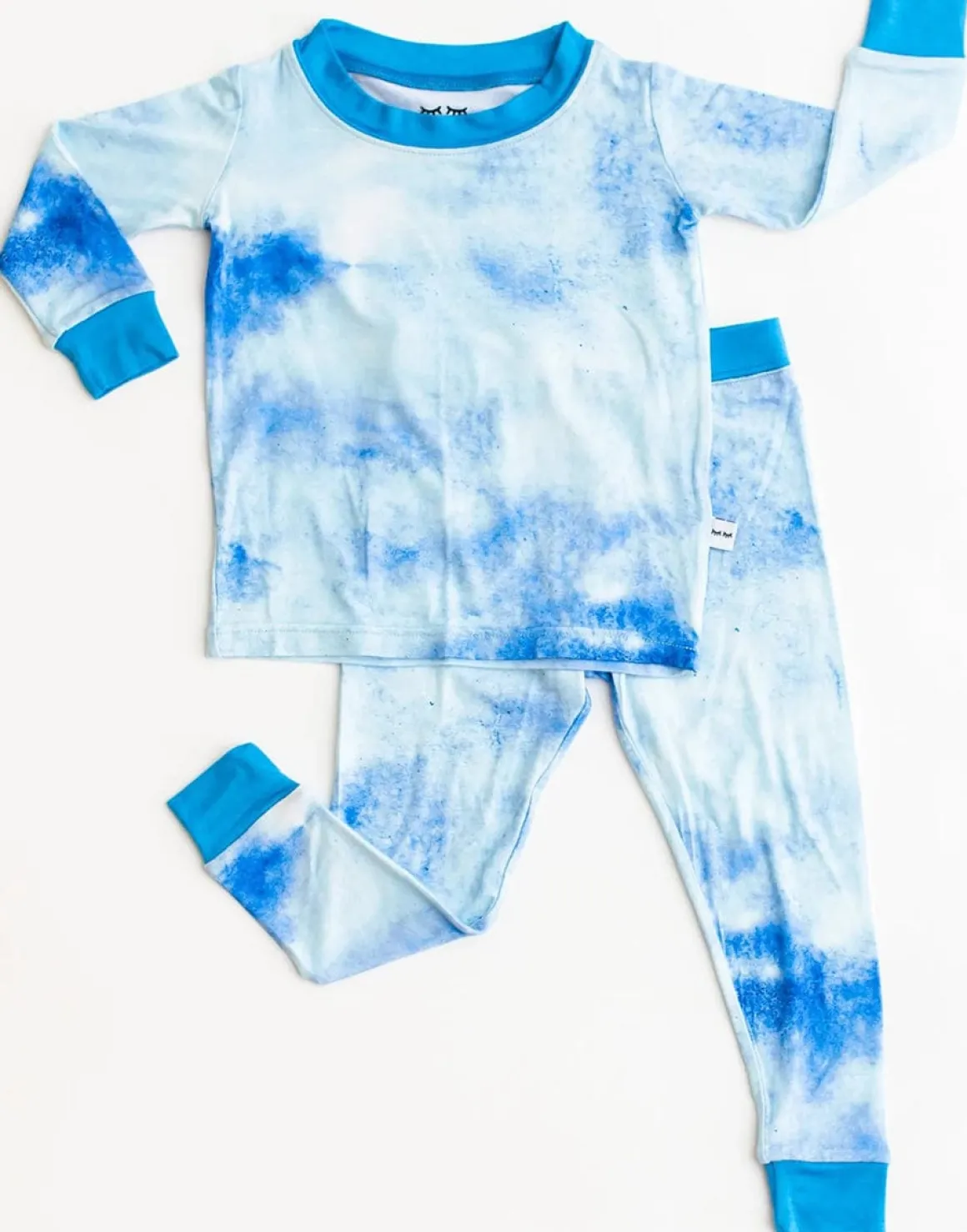 Little Sleepies Two-Piece Bamboo Viscose Pajama Set - Blue Watercolor, 2T