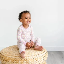 Little Sleepies Two-Piece Bamboo Viscose Pajama Set - Pastel Rainbows, 2T