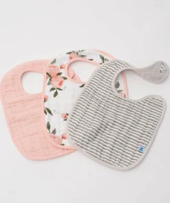 Little Unicorn Cotton Classic Bib 3-Pack - Watercolor Roses
