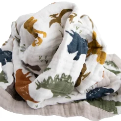 Little Unicorn Cotton Muslin Baby Blanket - Dino Friends