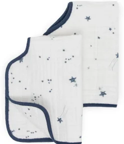Little Unicorn Cotton Muslin Burp Cloth 2 Pack - Shooting Stars