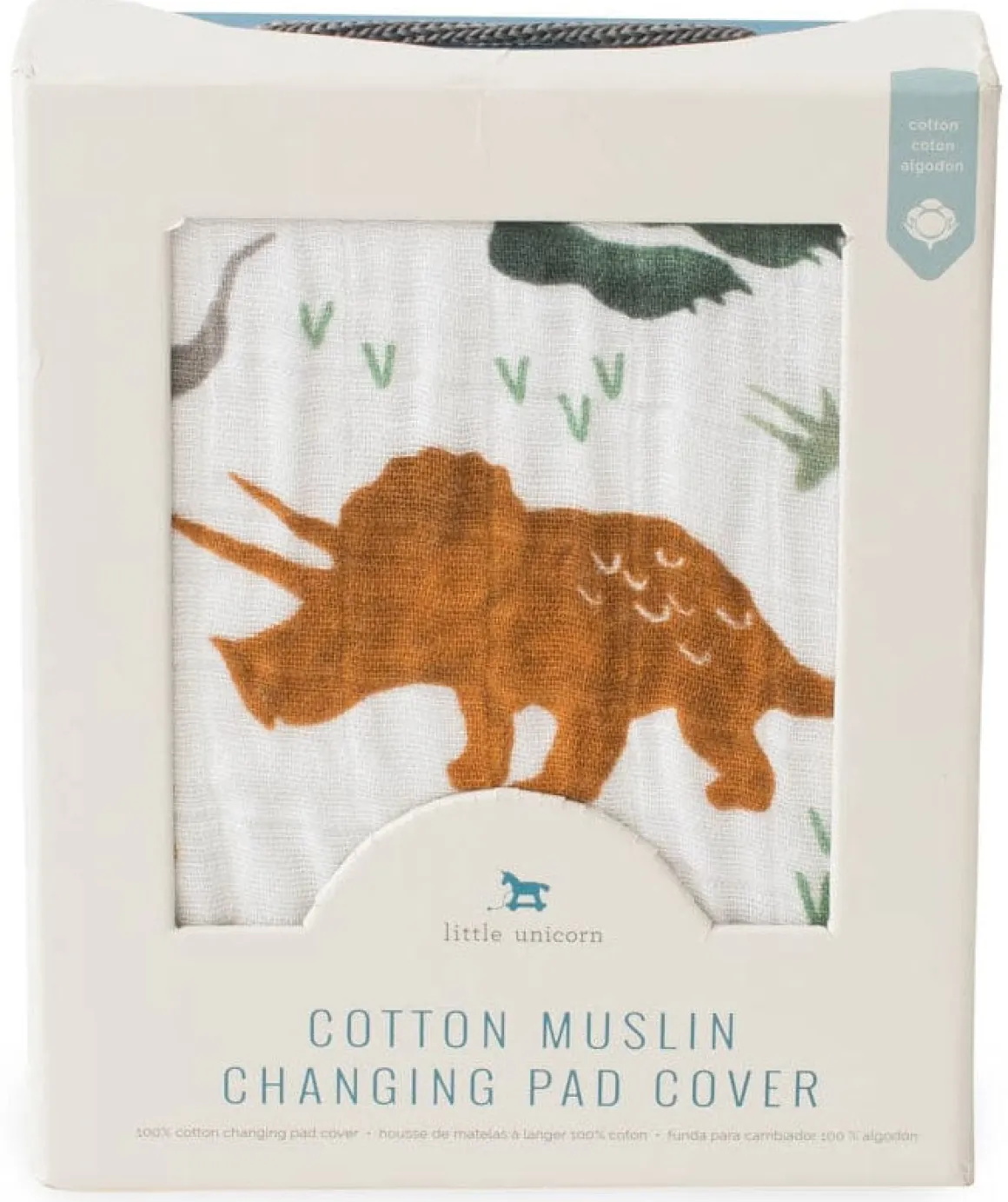 Little Unicorn Cotton Muslin Changing Pad Cover - Dino Friends