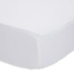 Little Unicorn Cotton Muslin Fitted Crib Sheet - White