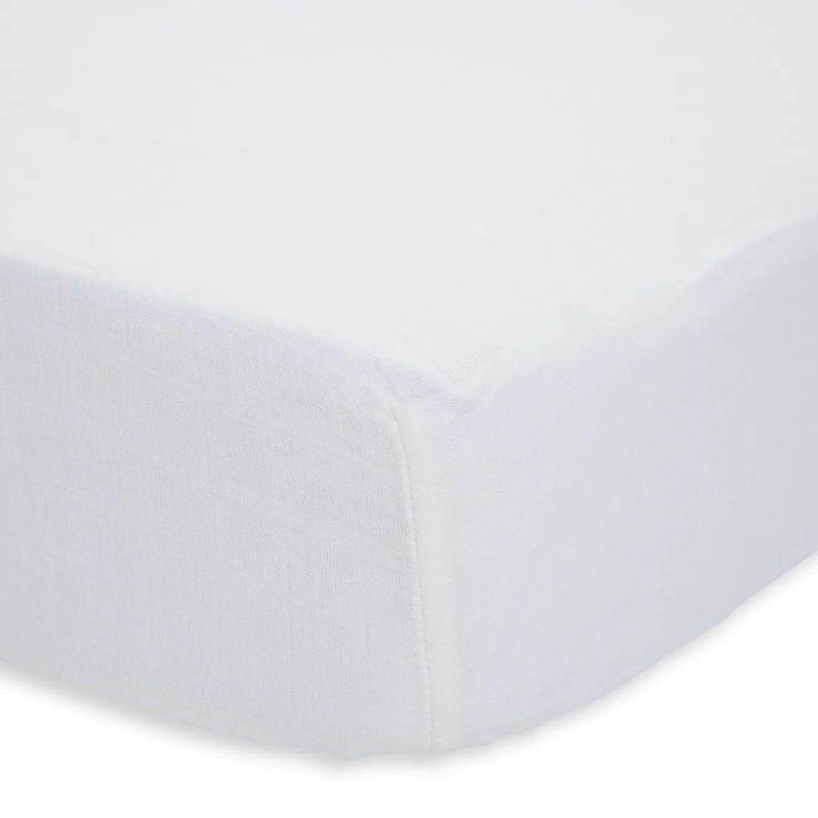 Little Unicorn Cotton Muslin Fitted Crib Sheet - White