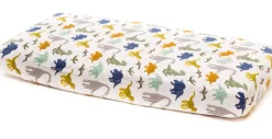 Little Unicorn Cotton Muslin Fitted Sheet - Dino Friends