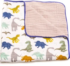 Little Unicorn Cotton Muslin Quilt - Dino Friends