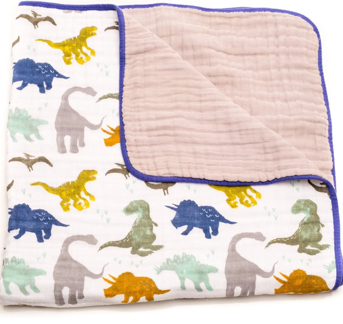 Little Unicorn Cotton Muslin Quilt - Dino Friends
