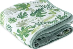 Little Unicorn Cotton Muslin Quilt - Tropical Leaf