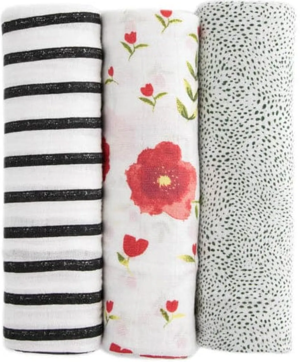 Little Unicorn Cotton Muslin Swaddle 3 Pack - Summer Poppy 2 Set