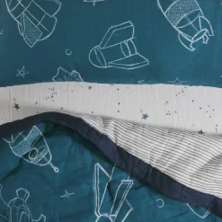 Little Unicorn Cotton Muslin Toddler Bedding 3 Piece Set - Blast Off