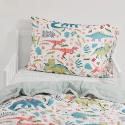 Little Unicorn Cotton Muslin Toddler Bedding 3 Piece Set - Boho Dino