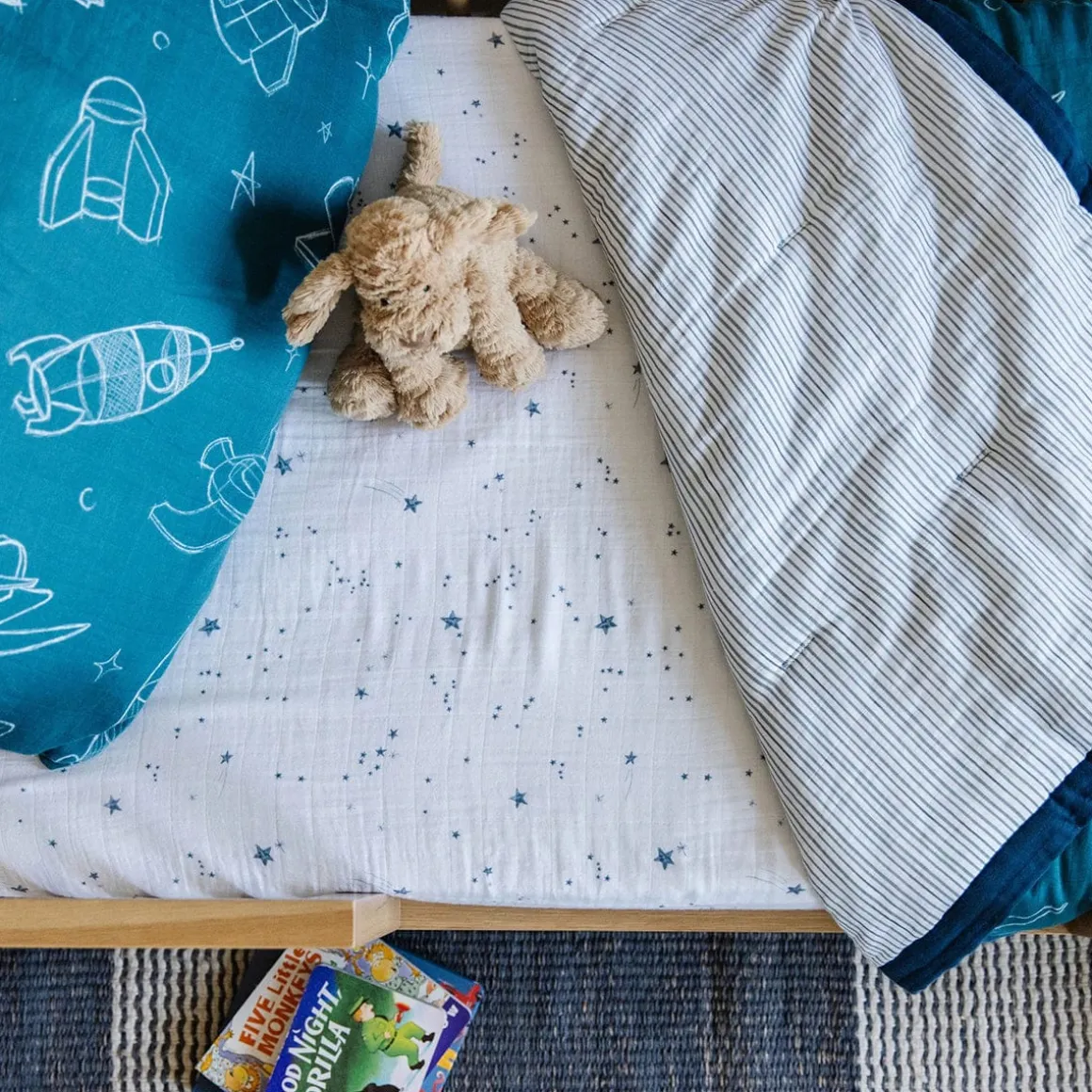 Little Unicorn Cotton Muslin Toddler Comforter - Blast Off
