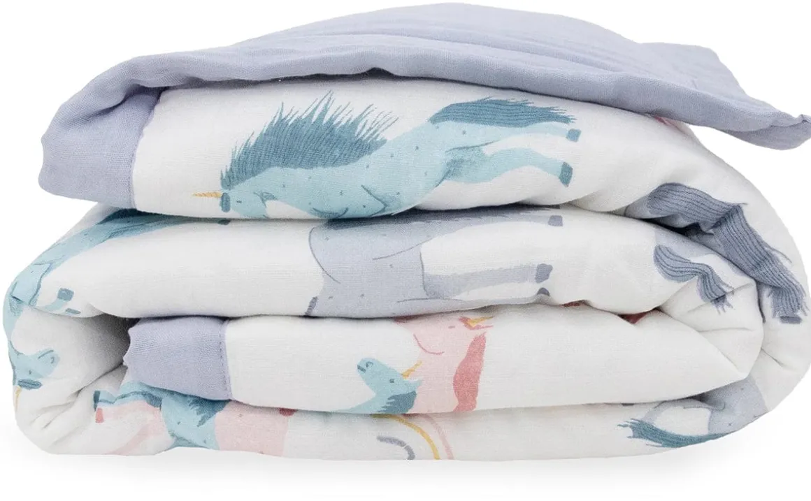 Little Unicorn Cotton Muslin Toddler Comforter - Unicorns