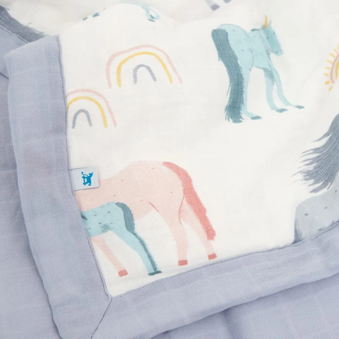 Little Unicorn Cotton Muslin Toddler Comforter - Unicorns