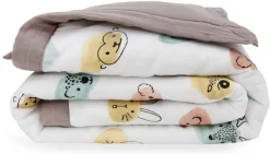 Little Unicorn Cotton Muslin Toddler Comforter - Watercolor Critters