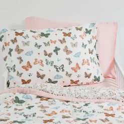 Little Unicorn Cotton Muslin Toddler Pillowcase, 2 Pack - Butterflies