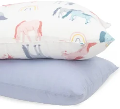 Little Unicorn Cotton Muslin Toddler Pillowcase, 2 Pack - Unicorns