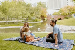 Little Unicorn Outdoor Blanket 5 x 10 - Midnight Poppy