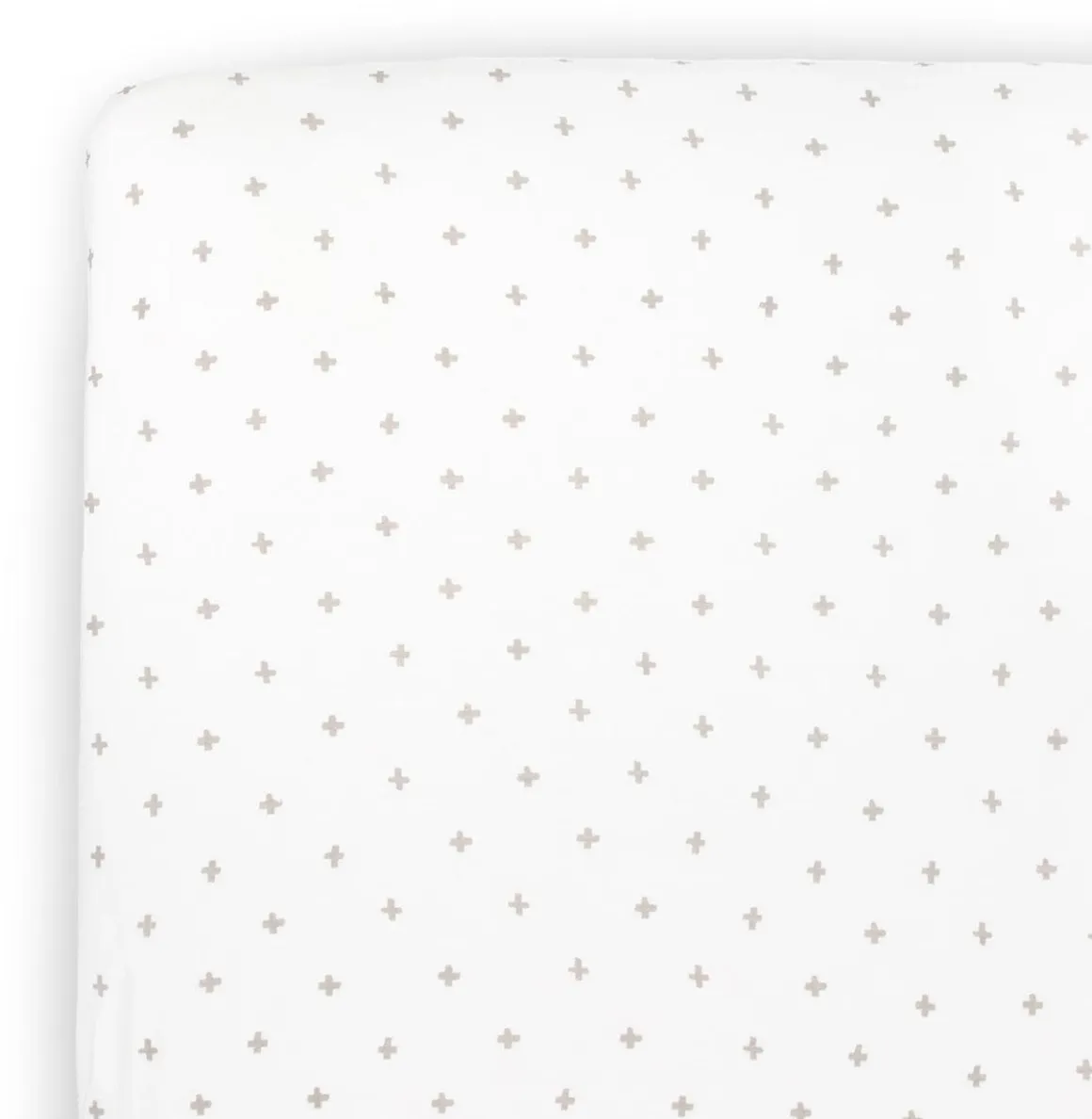 Little Unicorn Stretch Knit Crib Sheet - Grey Cross