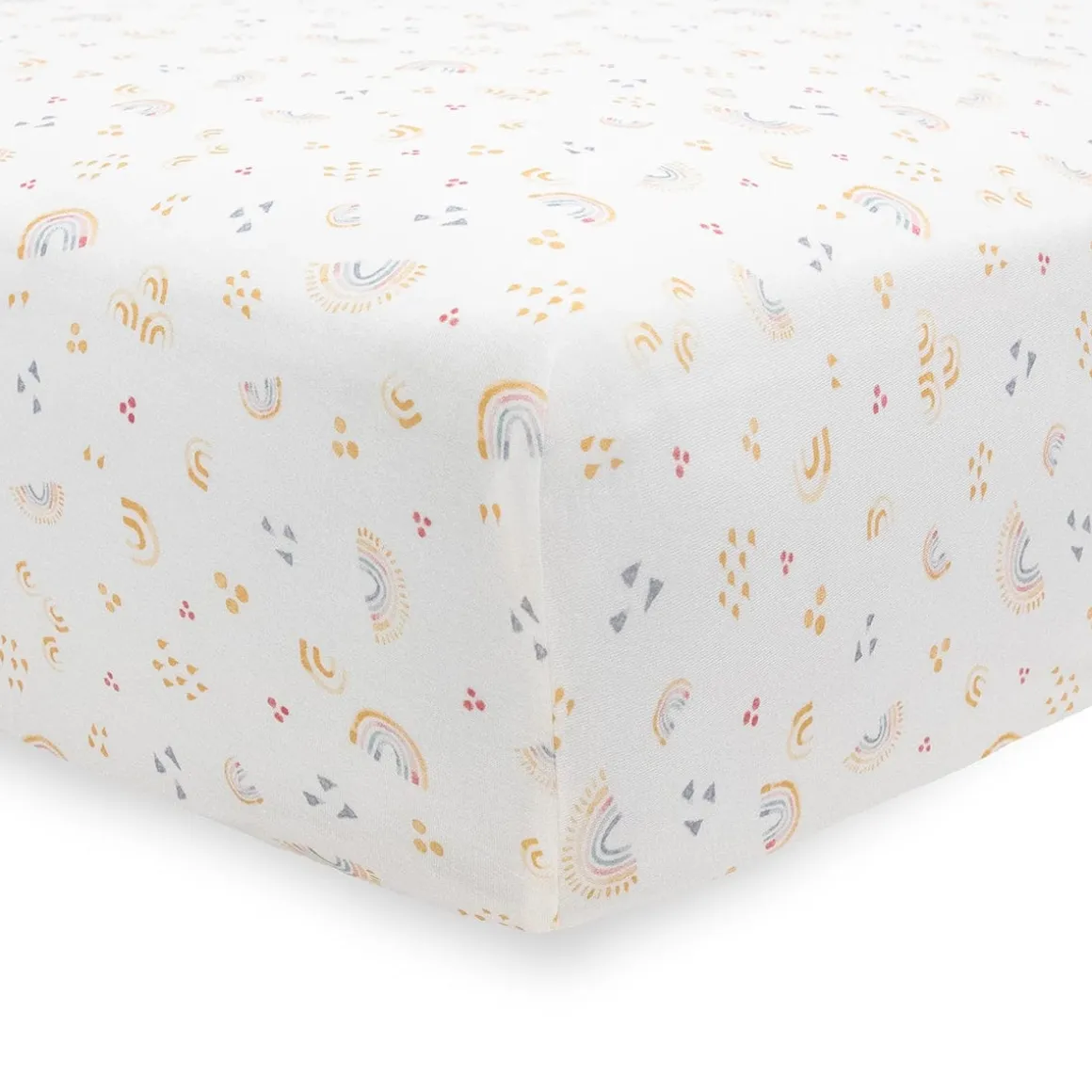 Little Unicorn Stretch Knit Crib Sheet - Rainbows