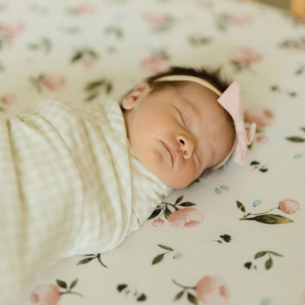 Little Unicorn Stretch Knit Crib Sheet - Watercolor Rose