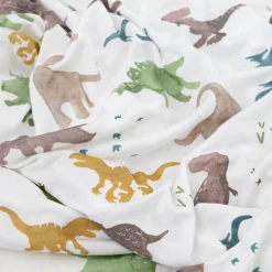 Little Unicorn Stretch Knit Swaddle Blanket - Dino Pals