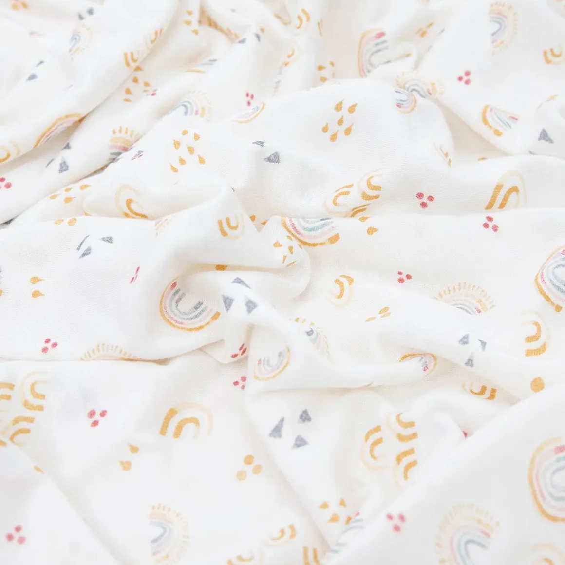 Little Unicorn Stretch Knit Swaddle Blanket - Rainbows