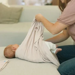 Little Unicorn Stretch Knit Swaddle Blanket - Soft Blush
