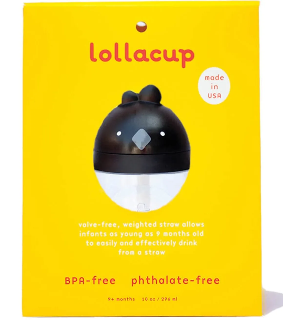Lollaland Lollacup Infant & Toddler Straw Cup - Black