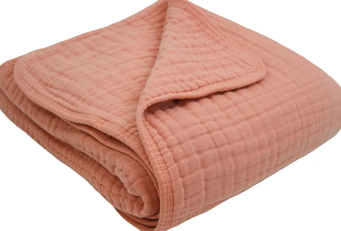 Lou Lou & Company Cloud Muslin Quilt - Rose, Large