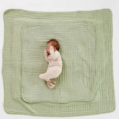 Lou Lou & Company Cloud Muslin Quilt - Sage, Small