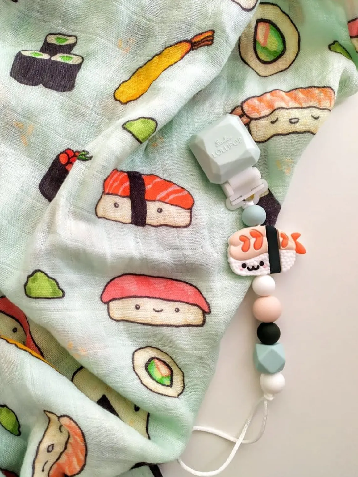 Loulou Lollipop Darling Pacifier Clip - Ebi