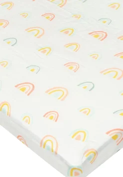 Loulou Lollipop Fitted Crib Sheet - Pastel Rainbow