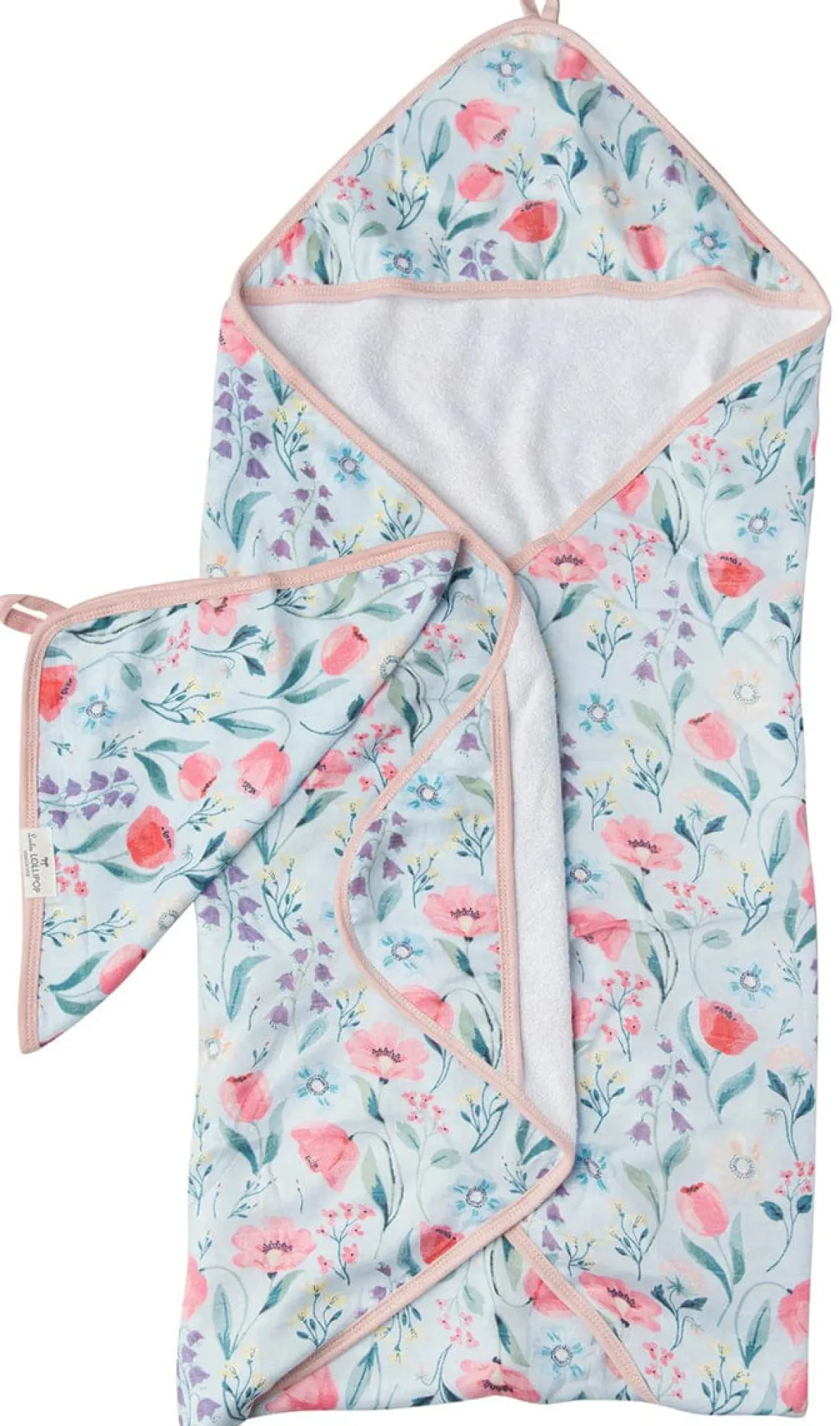 Loulou Lollipop Hooded Towel Set - Bluebell