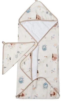 Loulou Lollipop Hooded Towel Set - Cozy Forest